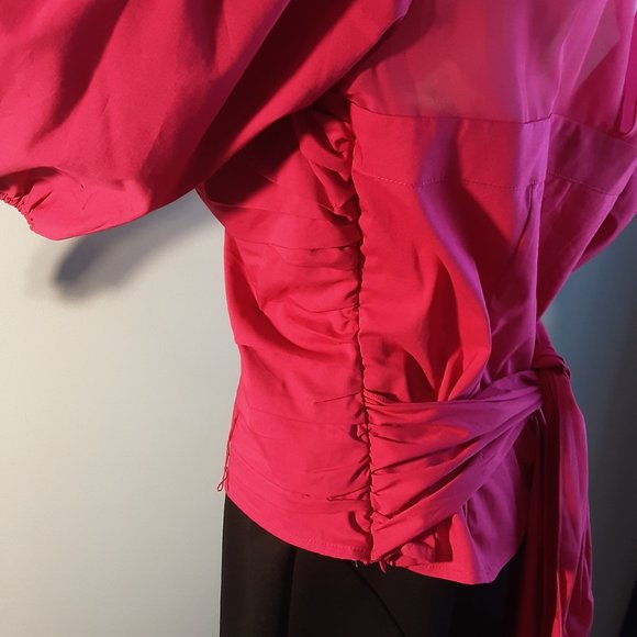 FUSHIA SWEETHEART BLOUSE by 7TH AVENUE DESIGN STUDIO NEW YORK & COMPANY - Picture 3 of 12